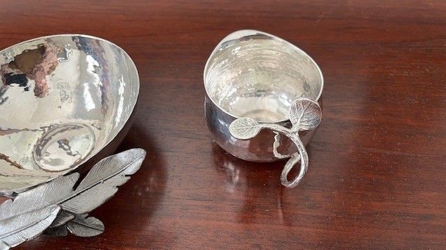 ARANY 2 pc. set, Silverplate bowl and small pitcher