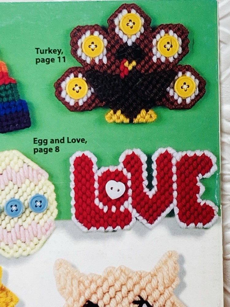 Button Magnets Plastic Canvas Patterns House of White Birches 36 Projects