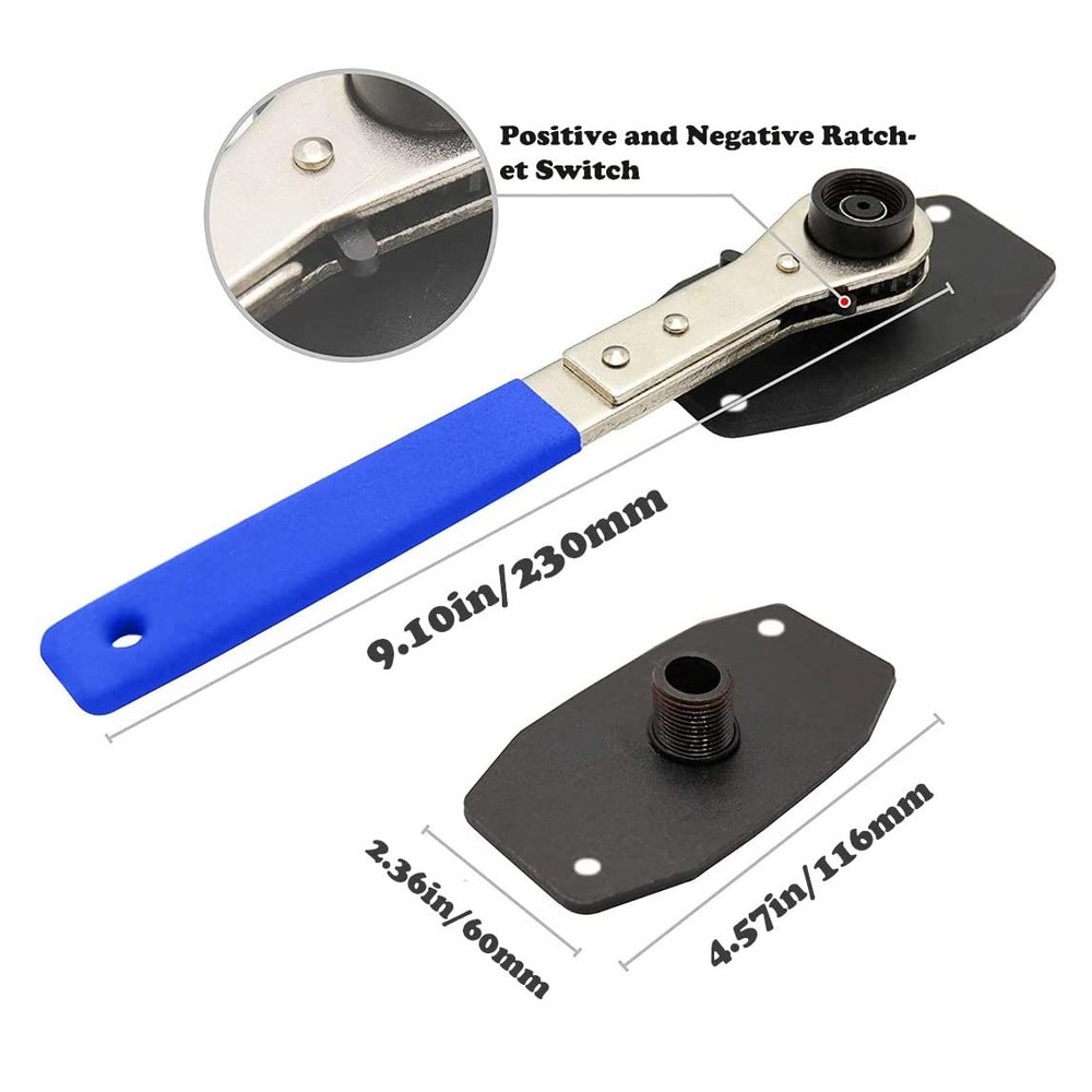 Universal Disc Brake Caliper Press Tool Ratchet Piston Spreader Hanger Hooks Kit