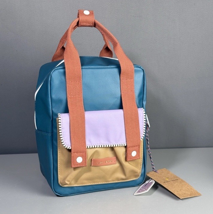 Sticky Lemon Small Envelope Deluxe Backpack Edison Teal Colorful NEW