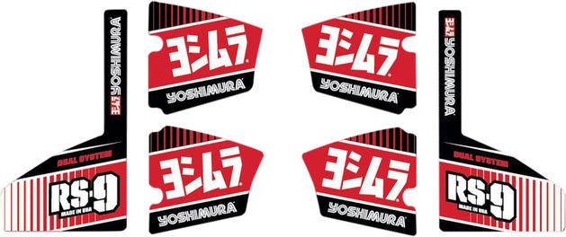 Yoshimura RS-9 Muffler Decal Set 6-Piece