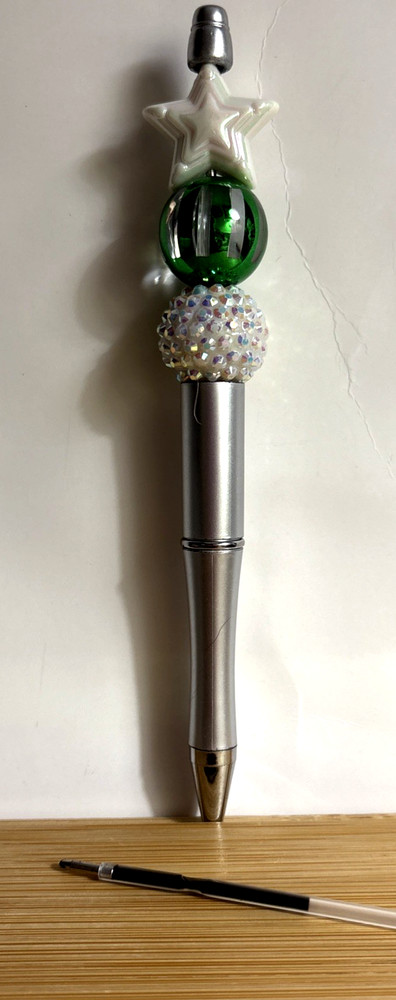 HANDCRAFTED BEADED PEN & NOTE PAD SET make it a great day or not