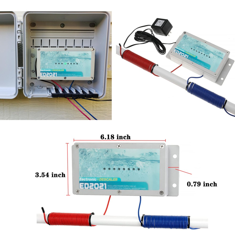 Electronic Water Descaler System Reduces Limescale, Rust, and Minerals