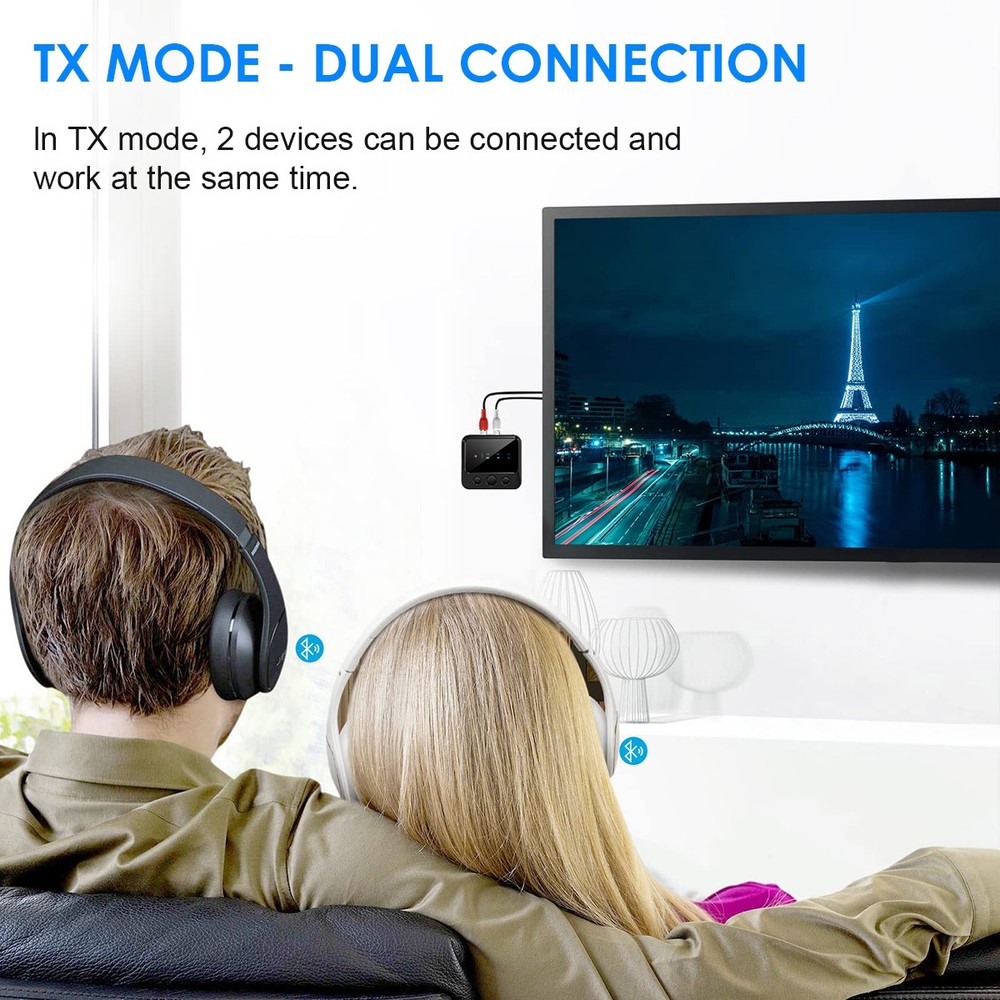 Bluetooth 5.4 Wireless Transmitter Receiver HiFi Audio Music Adapter AUX RCA