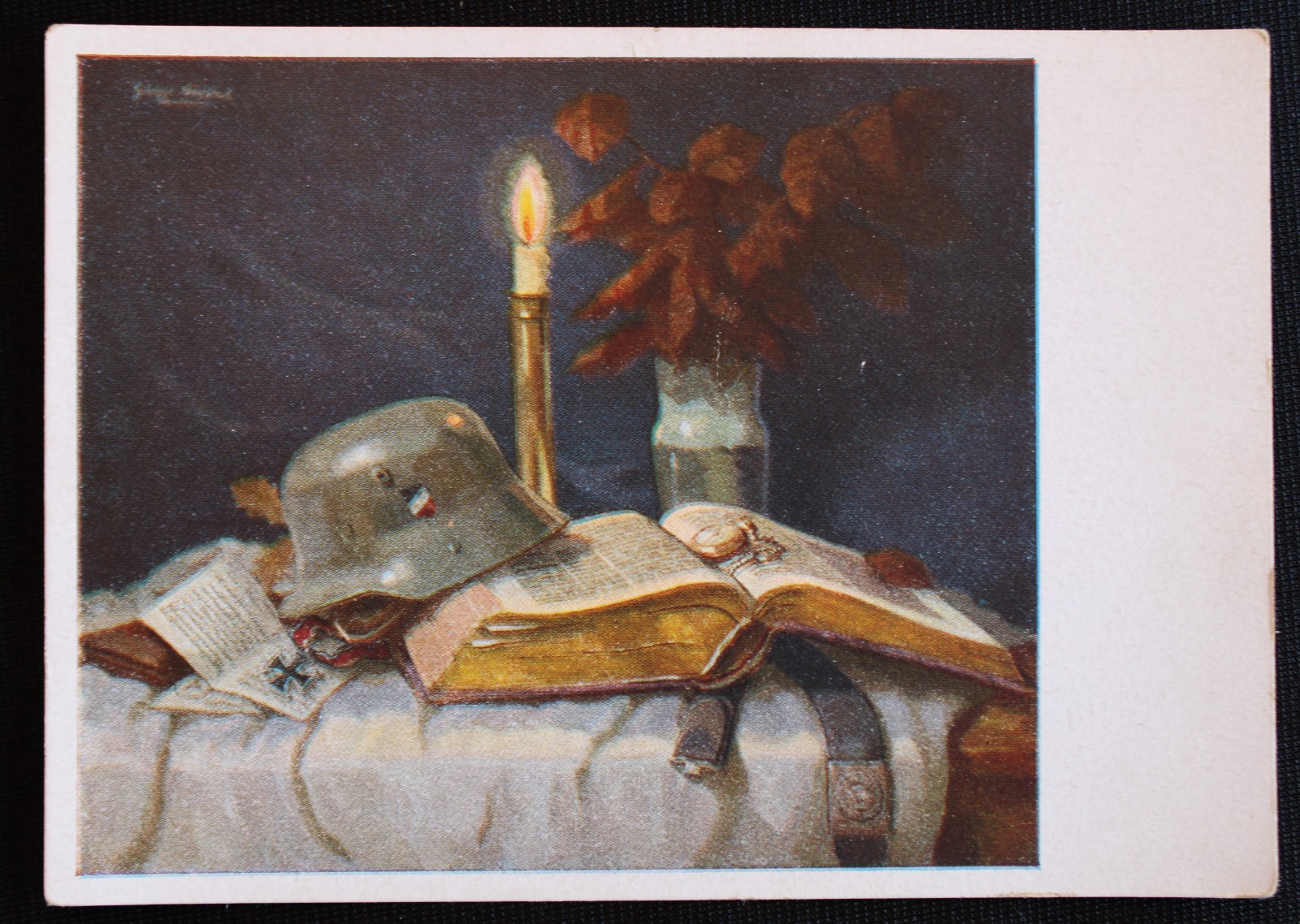 UNUSED WWII GERMAN MILITARY BIBLE CHRISTIAN POSTCARD