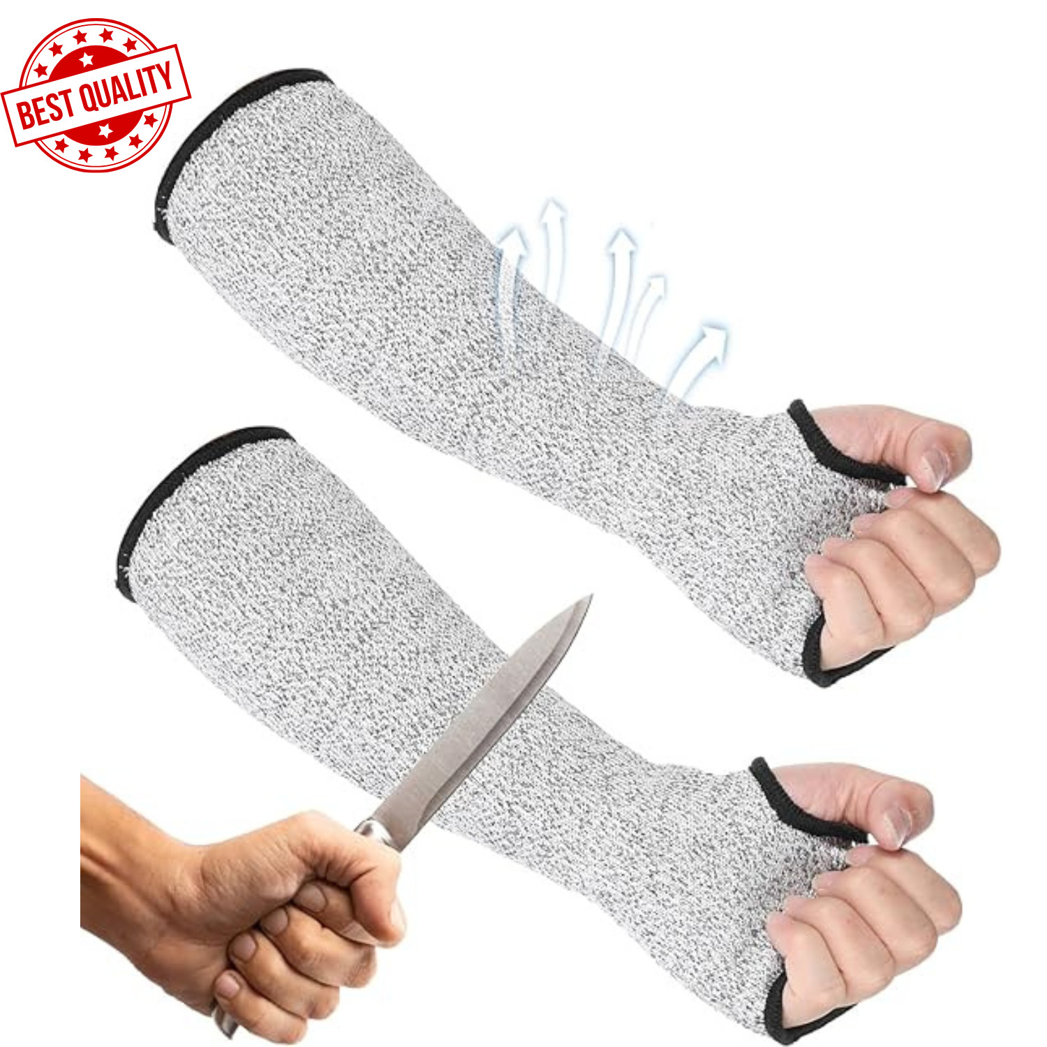 2Pcs Cut Resistant Sleeves Soft Arm Protectors for Thin Skin