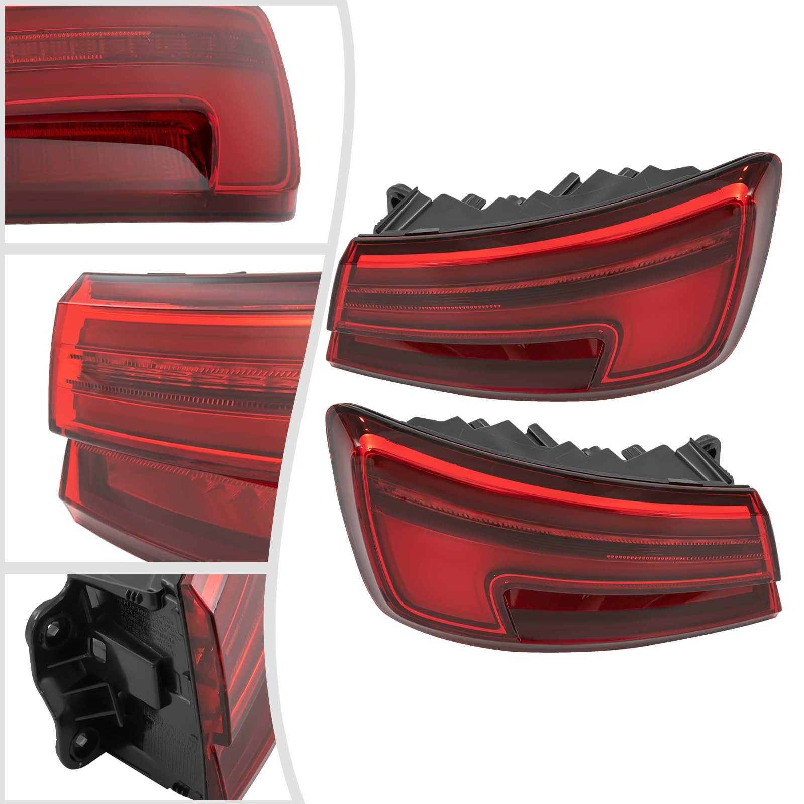 LED Tail Light for 2017 2018 2019 2020 Audi A3 8V Rear Outer Lamp Black Housing