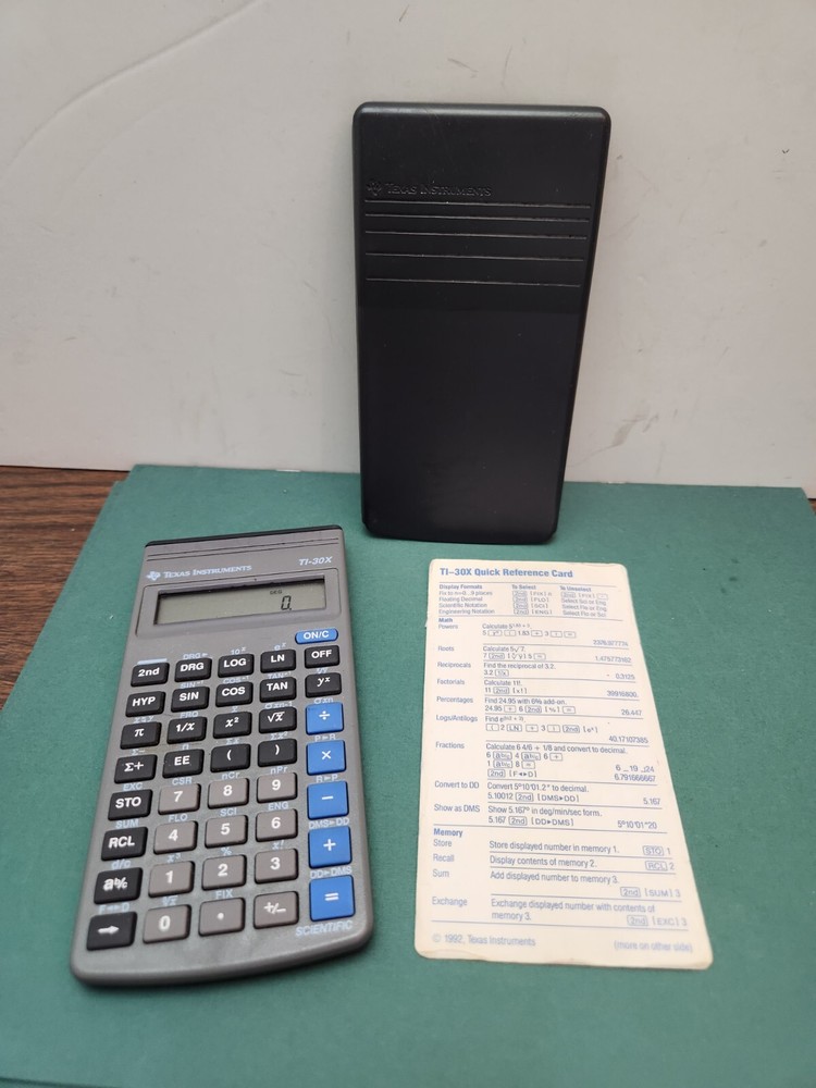 Texas Instruments TI-30X- Gray Calculator with Case WORKS!!!