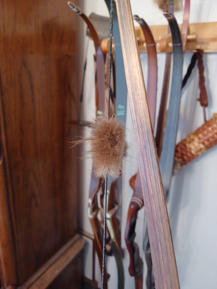 Beaver Fur Bow String Silencers for longbow recurves or stickbows