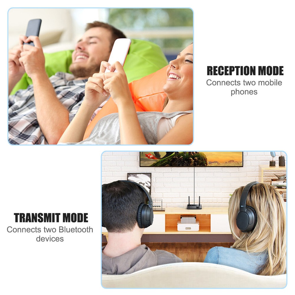 Bluetooth 5.3 Receiver Transmitter Wireless 3.5mm AUX NFC to 2 RCA Audio Adapter