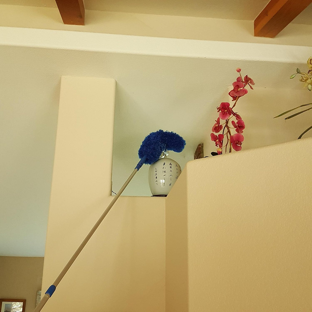 Extendable Microfiber Duster Extension Rod Ceiling Fan Duster 20 Foot Reach