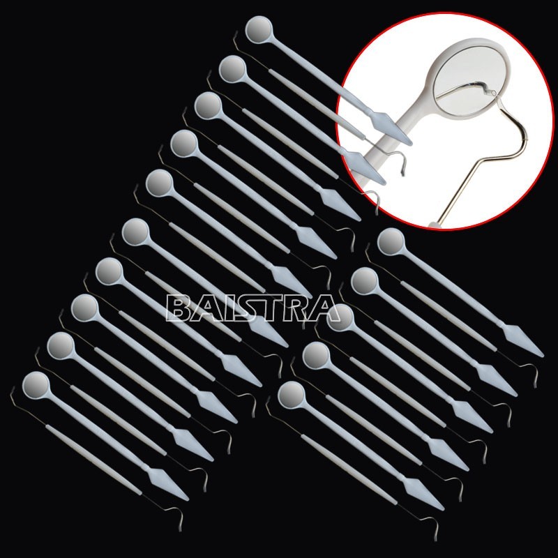 100Bags AZDENT Dental BASIC SURGERY KIT Disposable Mirror+Explorer Probe Cheaper