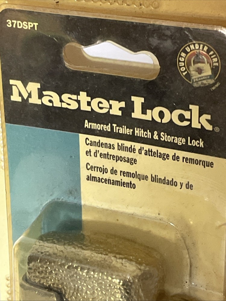 Master Lock 37D Maximum Security Padlock Trailer Lock Armored with Shackle Guard