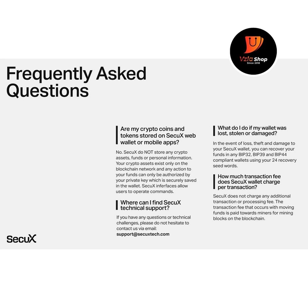 SecuX W20 Secure Touchscreen Crypto Hardware Wallet with Bluetooth (OPEN BOX)