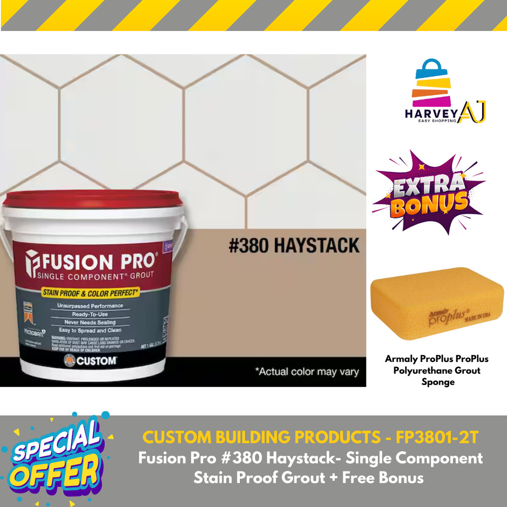 Fusion Pro #380 Haystack 1 gal. Single Component Grout + Bonus