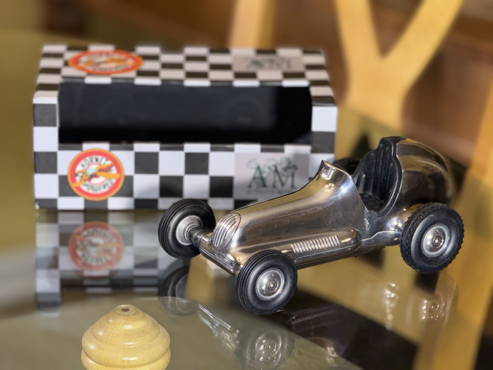 Hornet 1930s Tether Car Model 9.75" Aluminum Replica Racing Spindizzy New