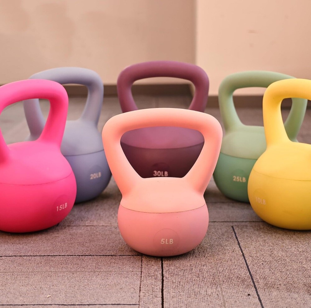 POPSUGAR 8lb Soft-Shell Kettlebell, Periwinkle