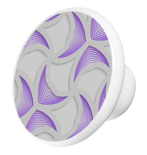 Purple Lavender Abstract Pattern Ceramic Cabinet Drawer Knob