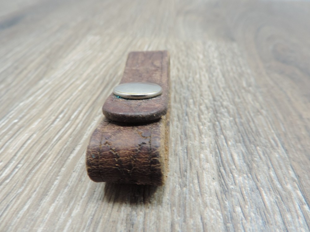 Brown Leather Tooled Duty Belt Retainer 2.25"