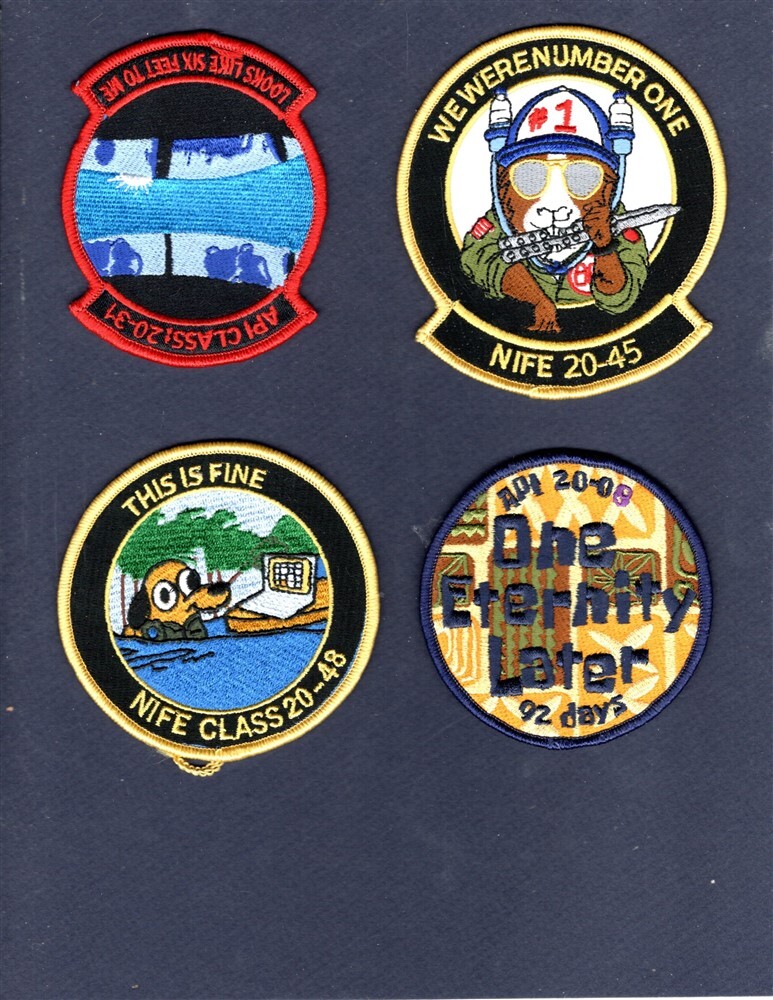 API Naval Aviator Aviation Preflight Class US Navy Training Squadron Patch Set 2