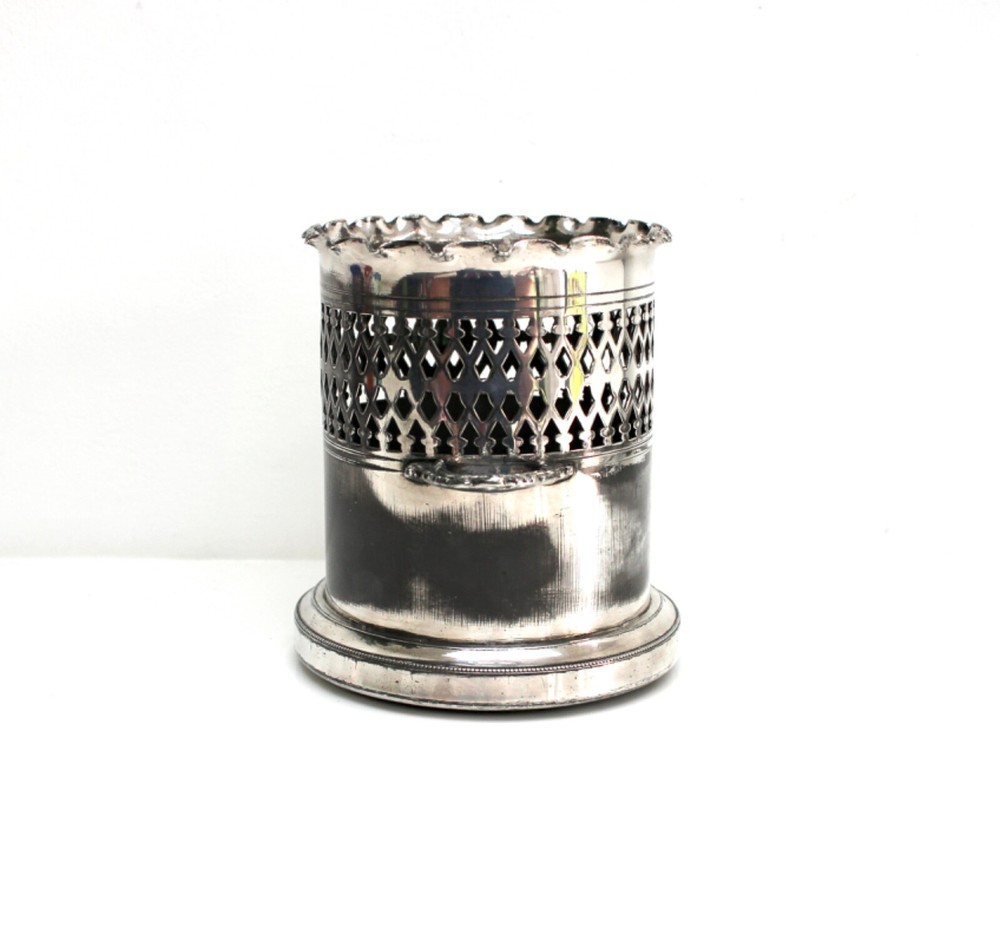 Walker & Hall Silver Plated Bottle Sleeve, Coaster
