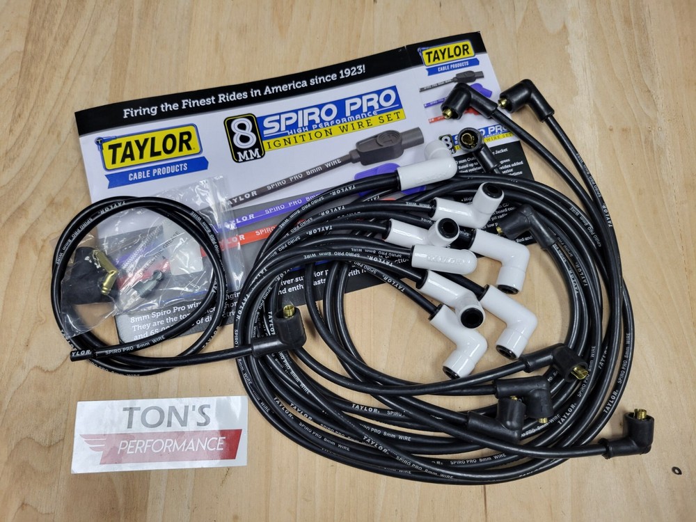 Taylor 75029 Ignition Wire Set 8mm Spiro Pro Ceramic Boot Chevy Small Block SBC