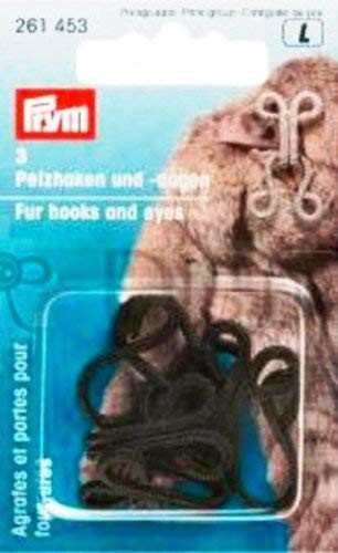 Fur Hooks Eyes Black 3 Pc