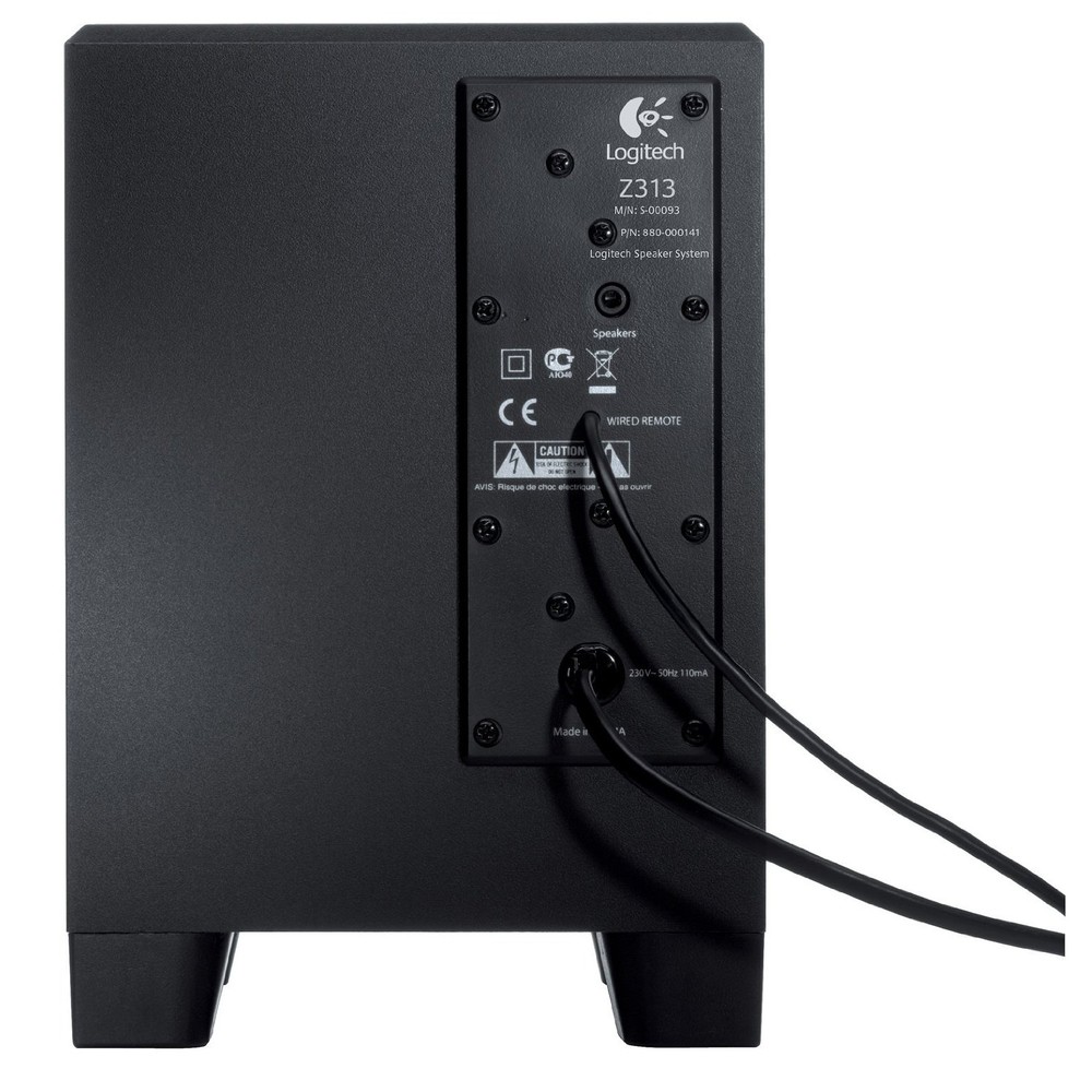 Logitech Z313 50 Watts Computer Speaker System with Subwoofer - Black