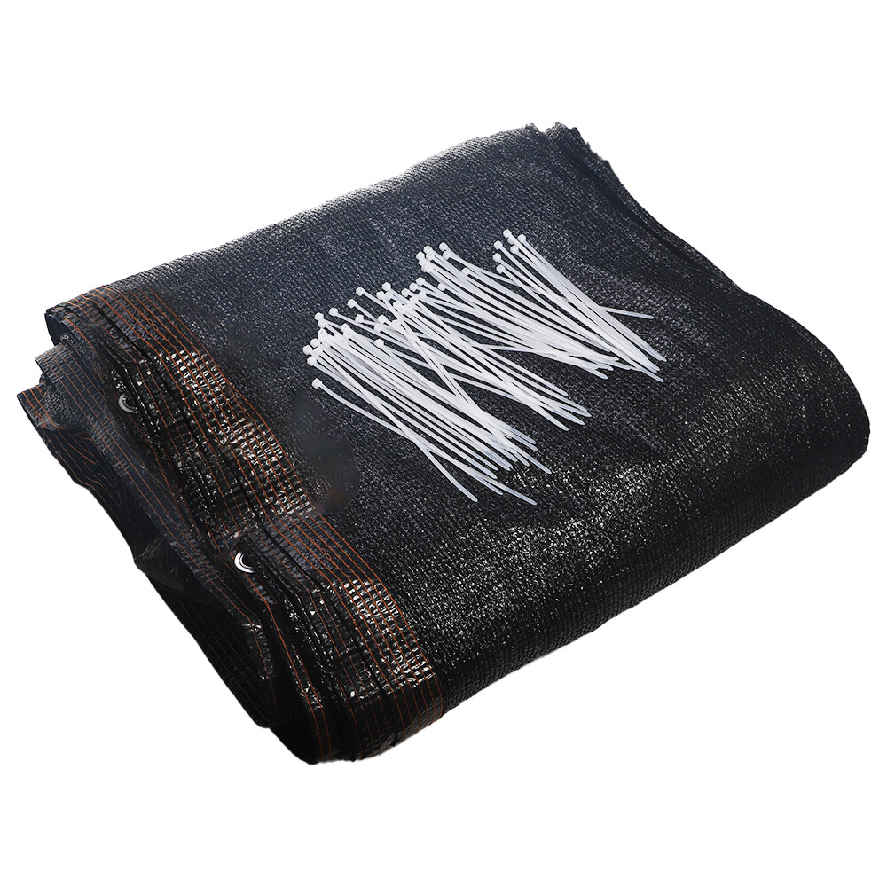 6x50FT Fence Privacy Screen Black HDPE Shade Cloth Winter Garden Patio Deck Gift