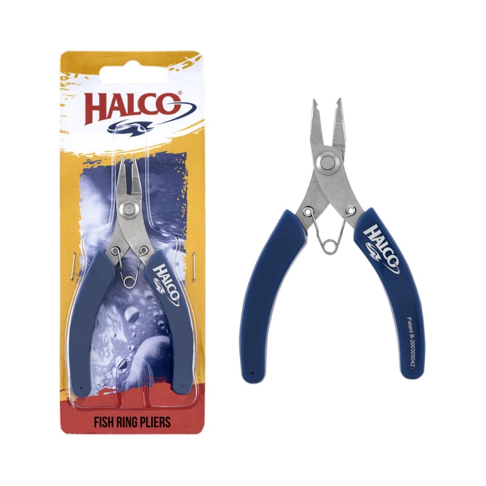 Pliers Fish Ring ,Silver, Blue