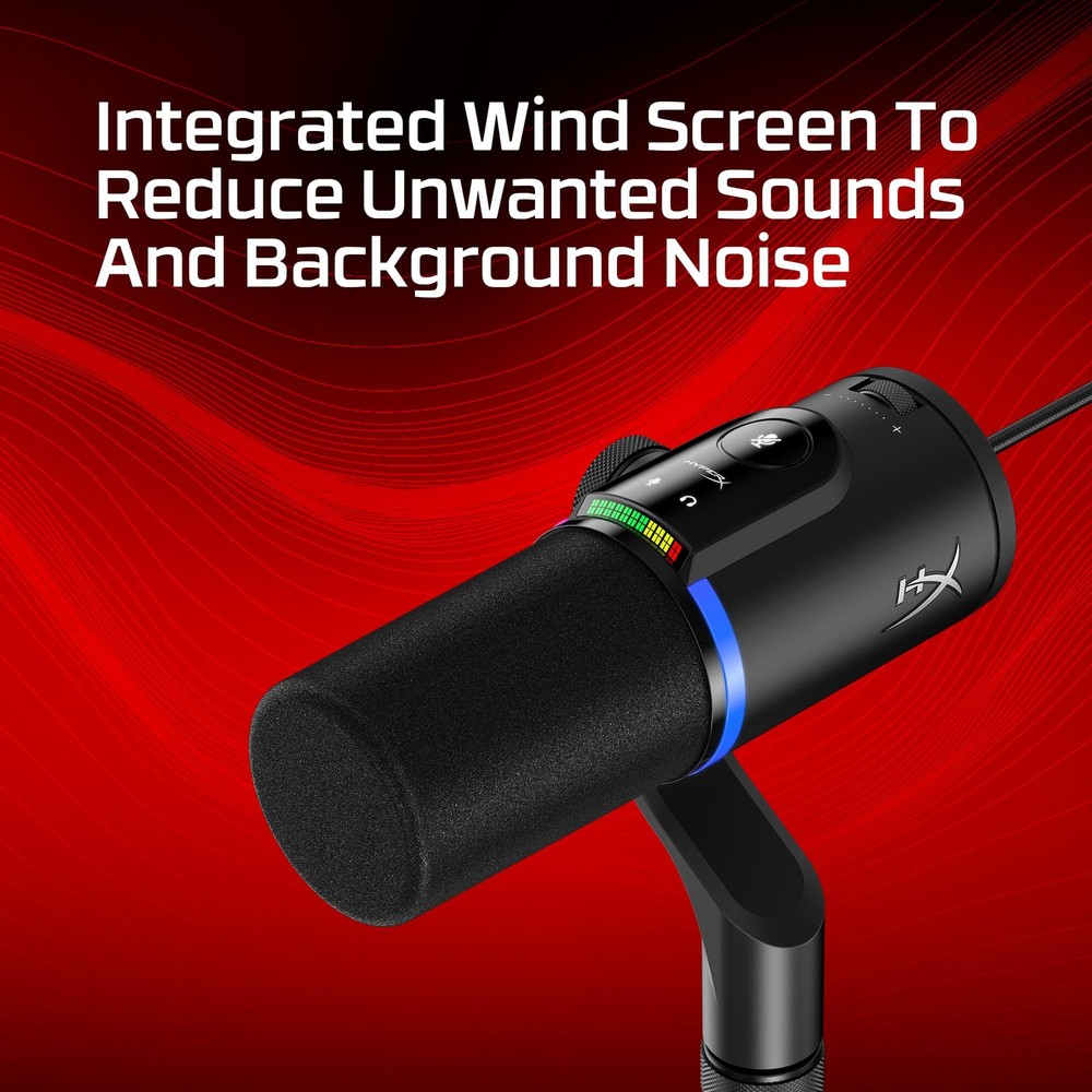 HyperX FlipCast Streaming XLR/USB Dynamic Microphone for PC, MacOS, PlayStation