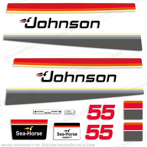 Fits Johnson 1979 55hp Decals