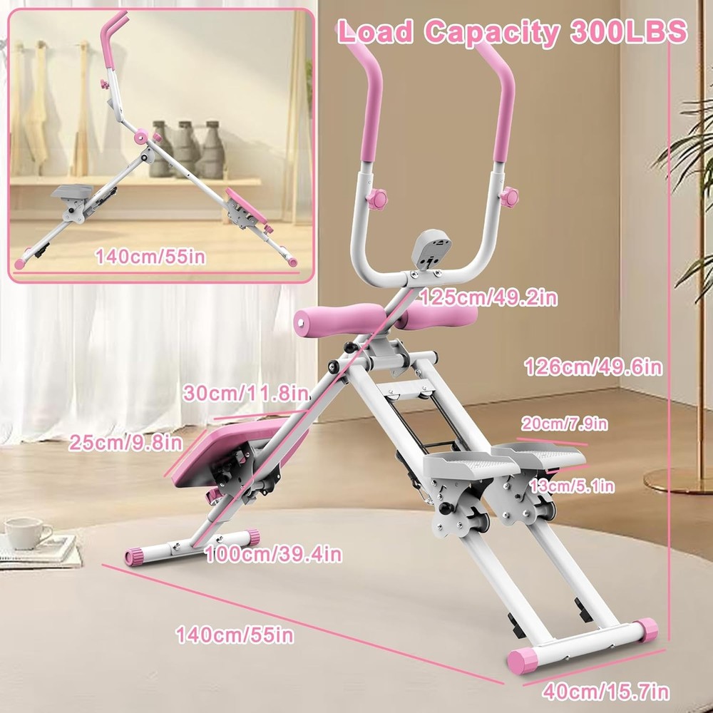 2 in 1 Stair Stepper & Ab Workout Machine - Multi-Function Trainer-Upgrade High-
