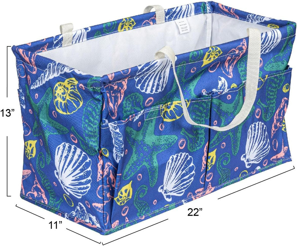 Sea Shell Krush Container All-Purpose Utility Tote with Pockets