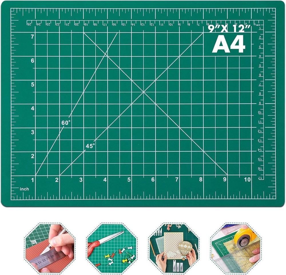 Versatile 12x9 Double-Sided Crafting Mat - Perfect for Precision Sewing Projects