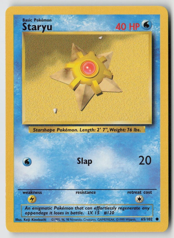 Staryu 065/102 - Base Set Normal - PTCG - LP