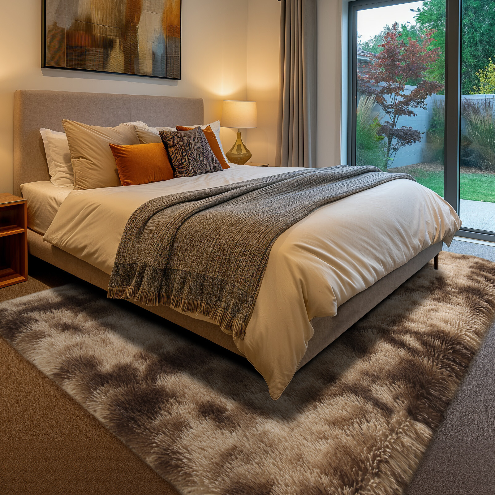 Large Size Shaggy Fluffy Area Rugs Carpets for Living room Bedroom Tiedye Coffee