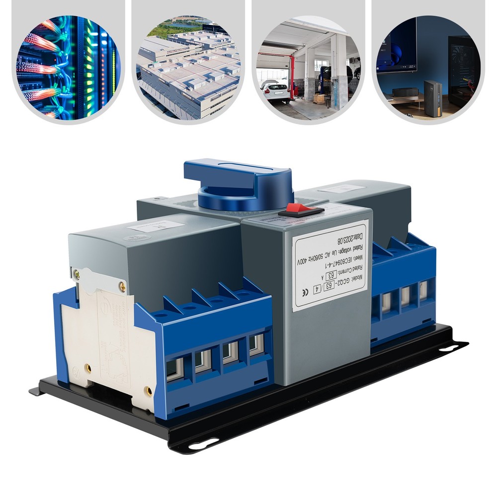 Dual Power Automatic Transfer Switch kit 63A 4P ATS Generator Changeover Switch