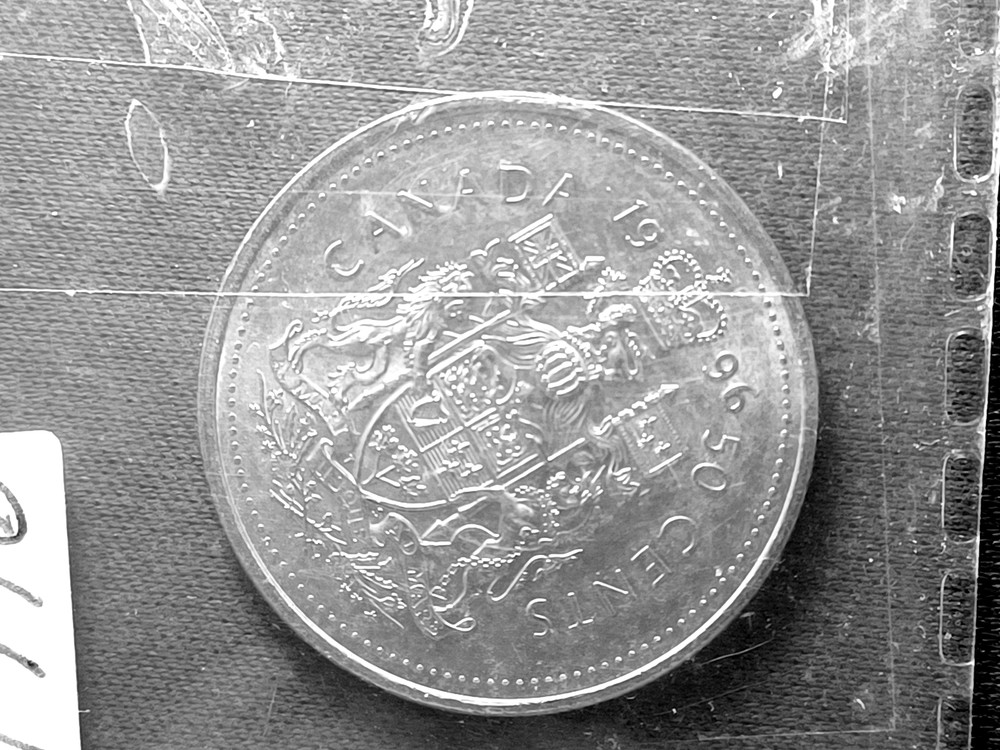 1996 canada 50 cents coin half dollar uncirculated