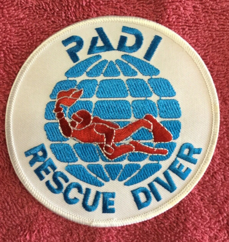 PADI Patches - 3 Total As Pictured -- ADVANCED,RESCUE & DIVEMASTER PATCH
