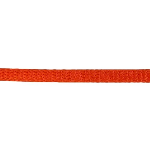3/8 inch Neon Orange Dacron Polyester Rope - 250 Foot Spool | Solid Braid -