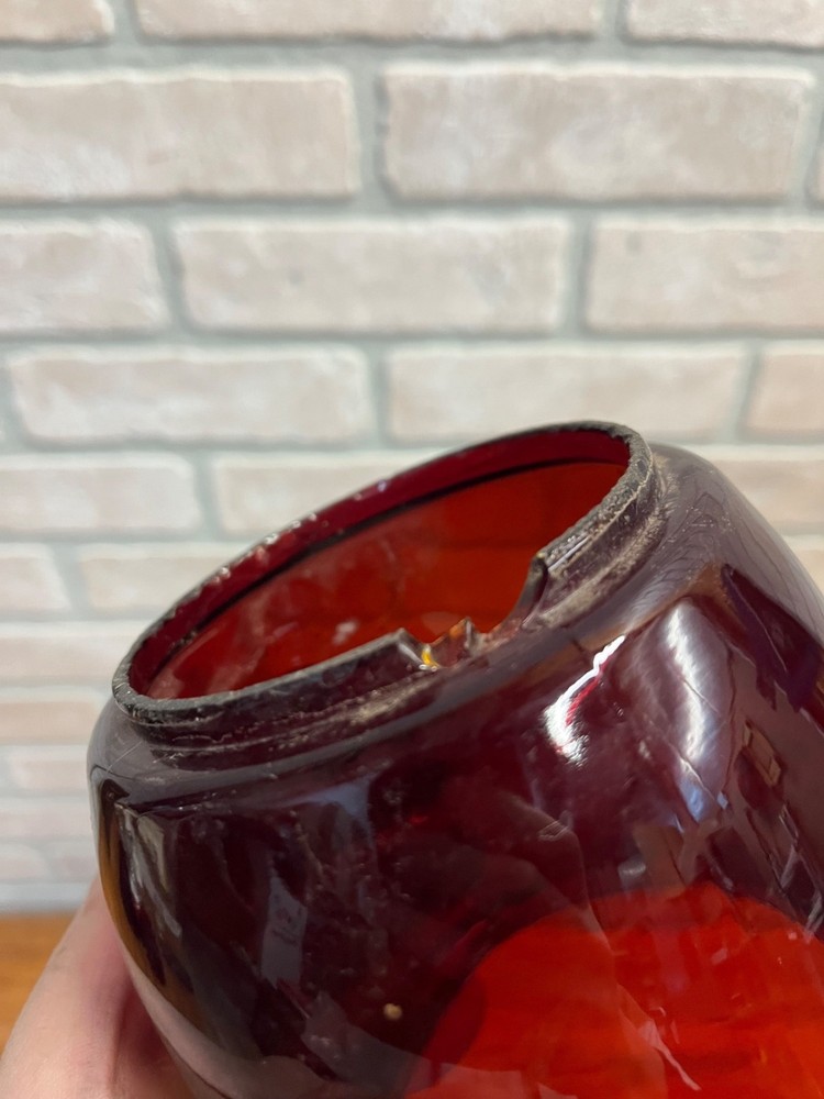 Dietz D-Lite Original Ruby Red Lantern Globe Replacement Part Loc-Nob H1