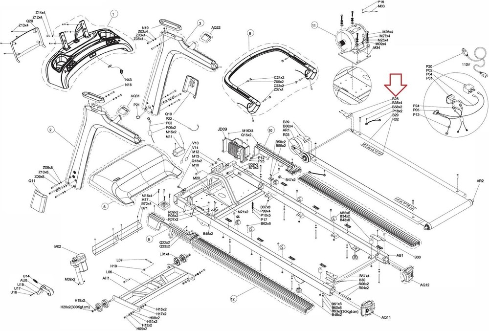 Matrix Retail Treadmill Right Deck Extension 000820-E2