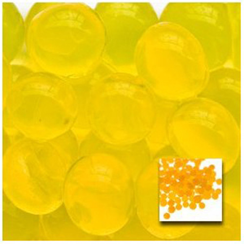 Yellow Vase Filler Beads 4oz Bag Makes 3 Gallons - Water Storing Gel