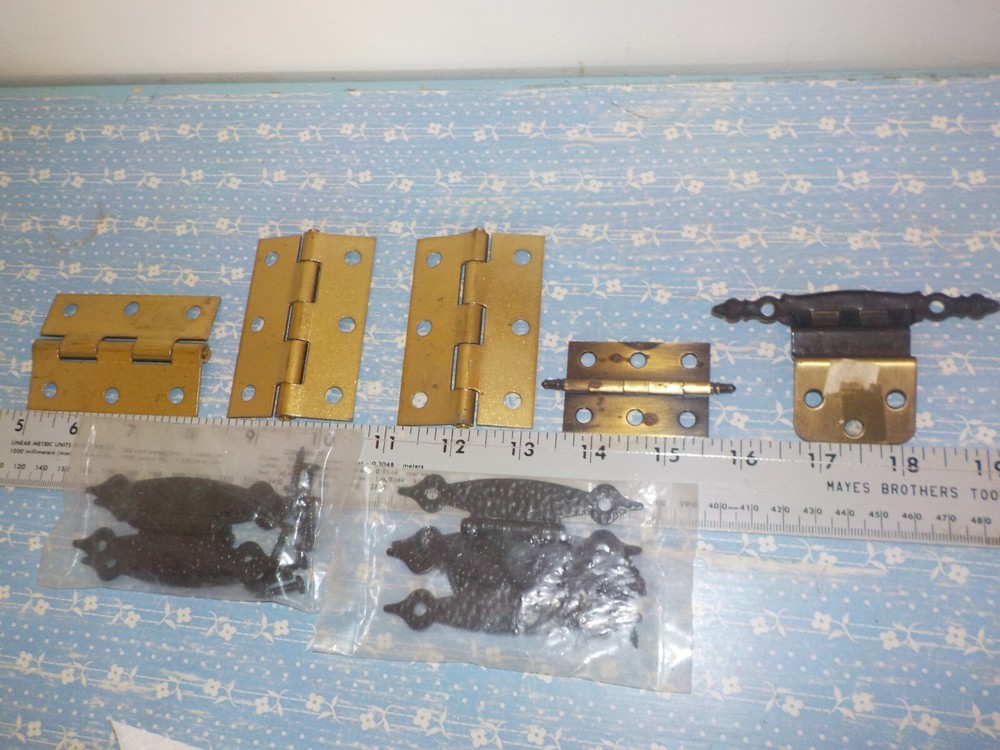 Vintage Small Hinge Hardware mixed Lot
