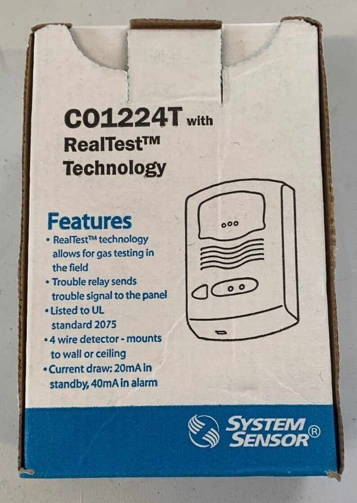 SYSTEM SENSOR CO1224T12/24 Volt Detector RealTest Technology