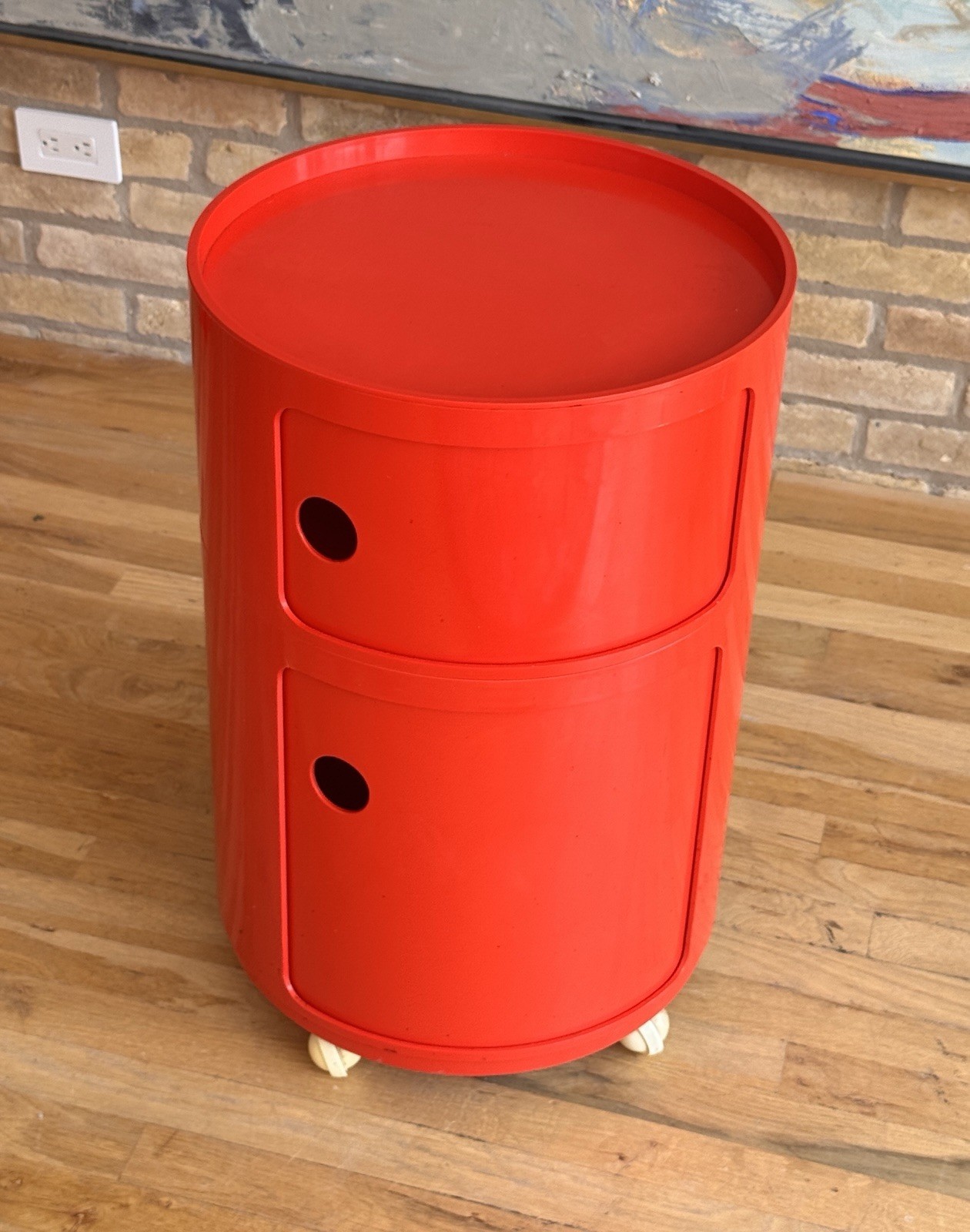 1970 Kartell Componibili Space Age Plastic Storage Unit Side Table Vtg Italy Mcm