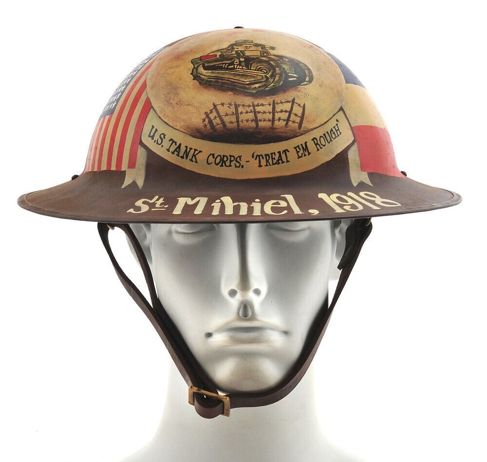 US M1917 Brodie Helmet Doughboy Helmet Custom Painted Tank Corps 1918