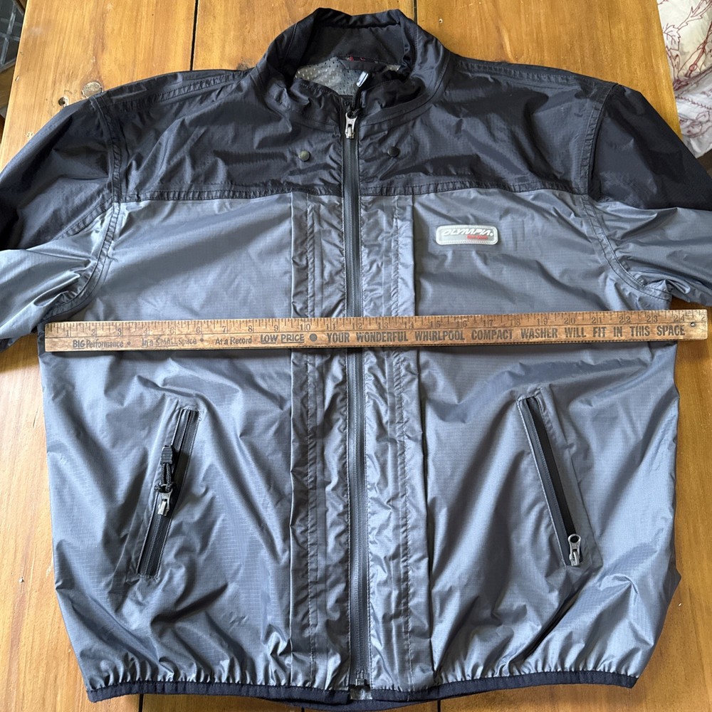 Olympia Moto Rain Jacket Size Large Grate Shape