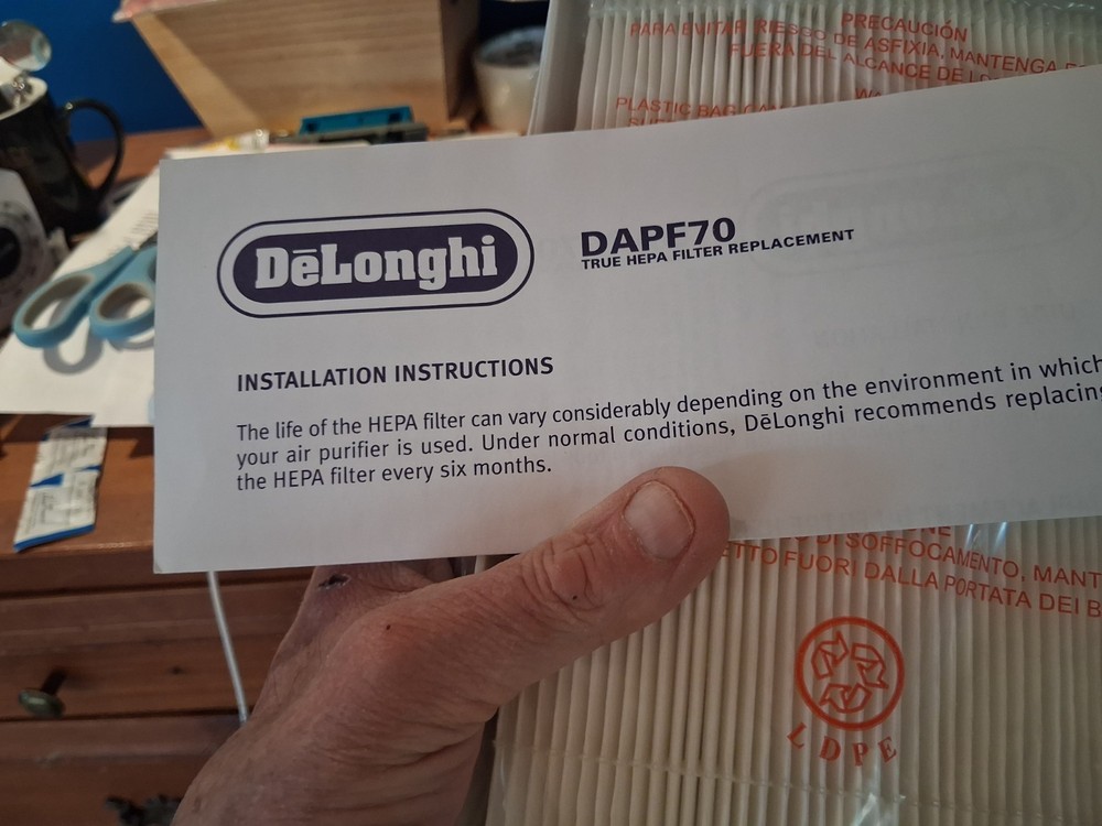 Filter DeLonghi FreshZone DAPF70 Electrostatic Replacement Air Purifier Part